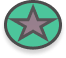 A red star in a green circle. This is the emblem for the Young Stars Club.