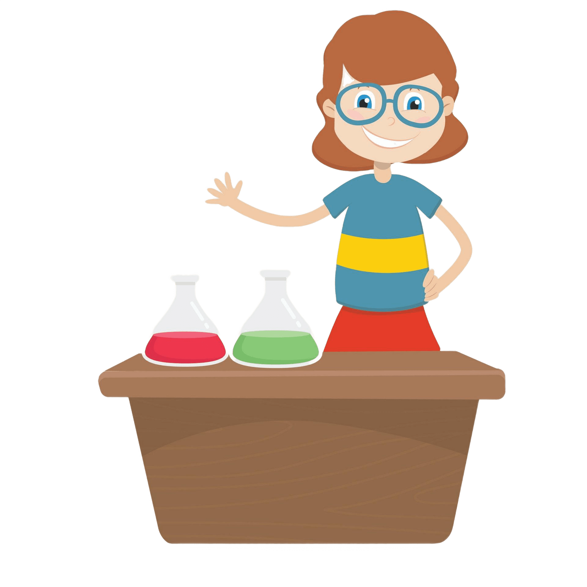 A cartoonish picture of a school-teacher